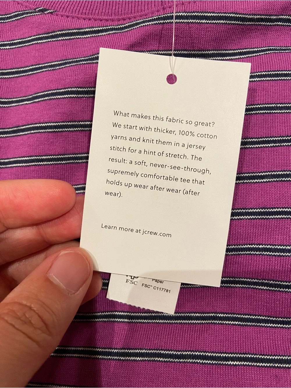 New with tags NWT jcrew boyfriend jersey relaxed cropped t-shirt in stripe